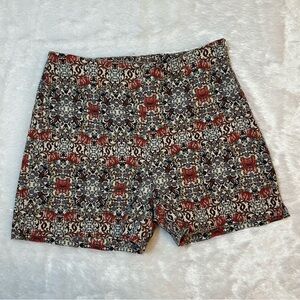Zara Multicolor Patterned High Waist Shorts